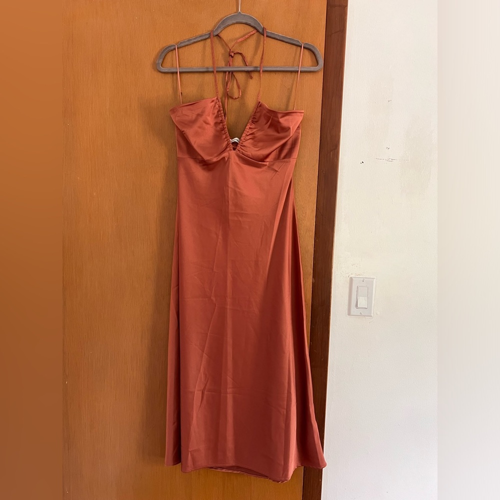 Abercrombie Satin/Silk Halter Dress